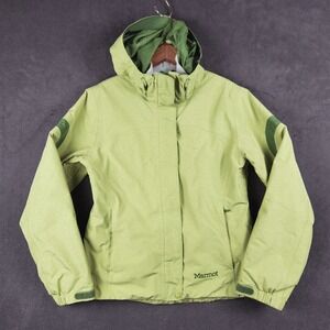 Marmot Insulated Ski Jacket Womens Medium Soft Pear Gore-Tex Snowboard Hooded